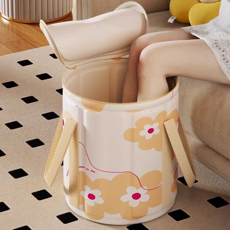 Saco de banho dobrável para pés, 2025, panturrilha aumentada, banho de pés doméstico, portátil, lavatório de pés, ferram