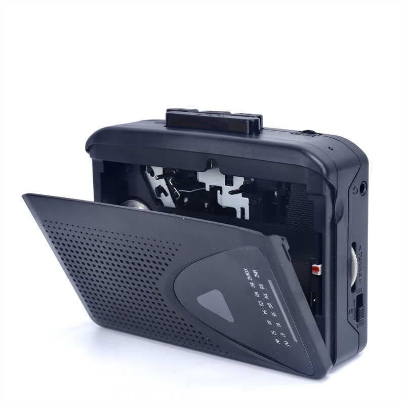 Máquina de fita para aprendizagem em inglês, som aleatório, fita para ouvir alto-falante, rádio AM FM, reprodutor de fit