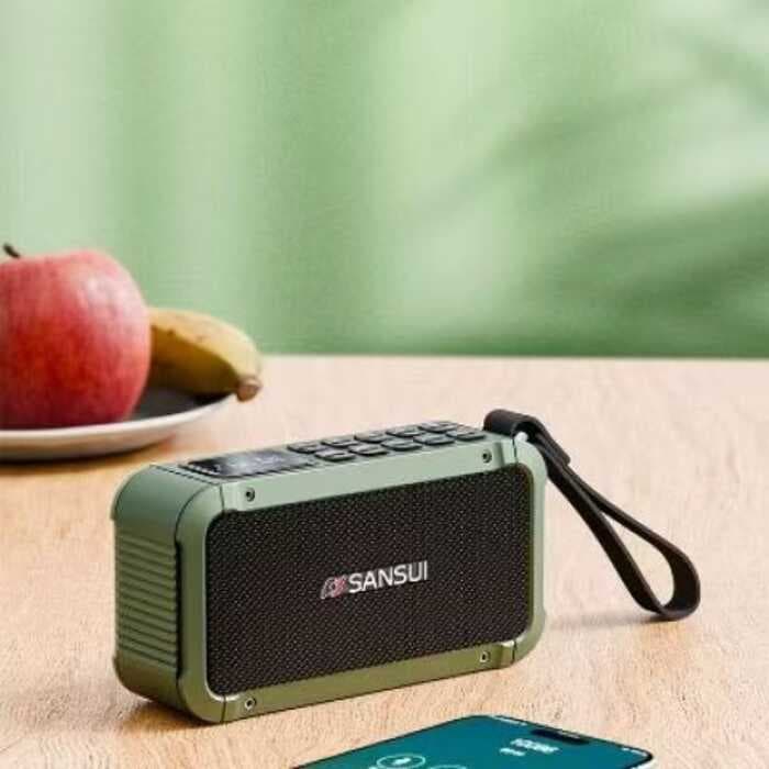 Shanshui F63 Rádio Bluetooth Alto-falante duplo Placa estéreo portátil Gravação de alto Volume Bateria dupla