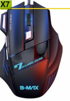 Mouse Gamer X7 Led Com Fio 7 Botões 2400dpi Profissional