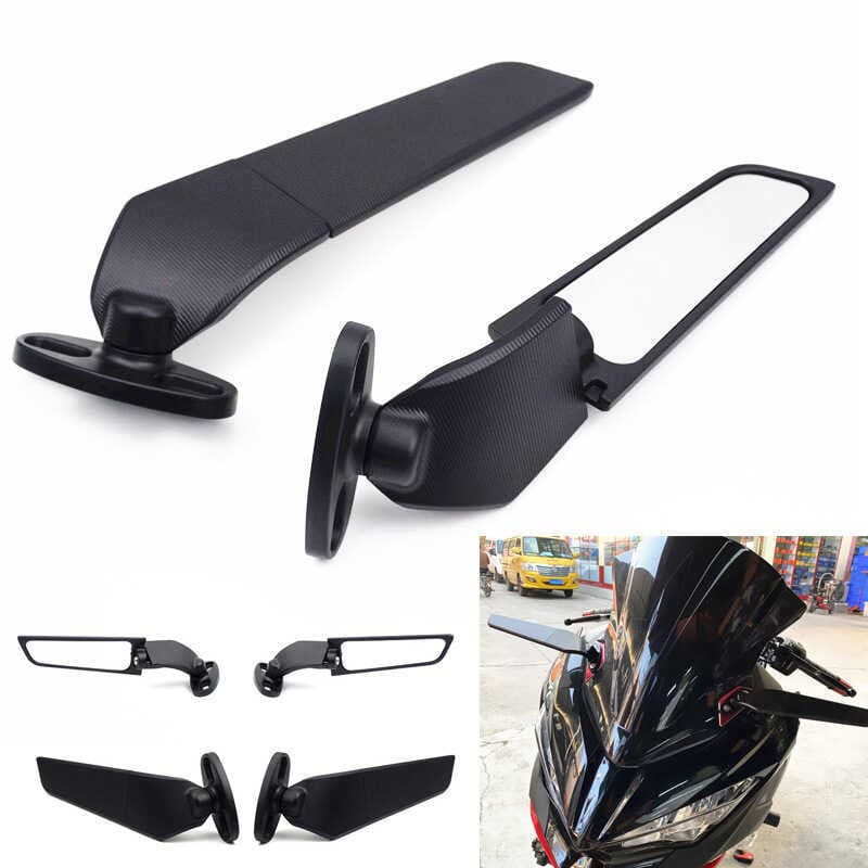 Espelho retrovisor modificado para motocicleta, excelente pequeno Ninja horizonte, carro esportivo, refletor fixo de asa