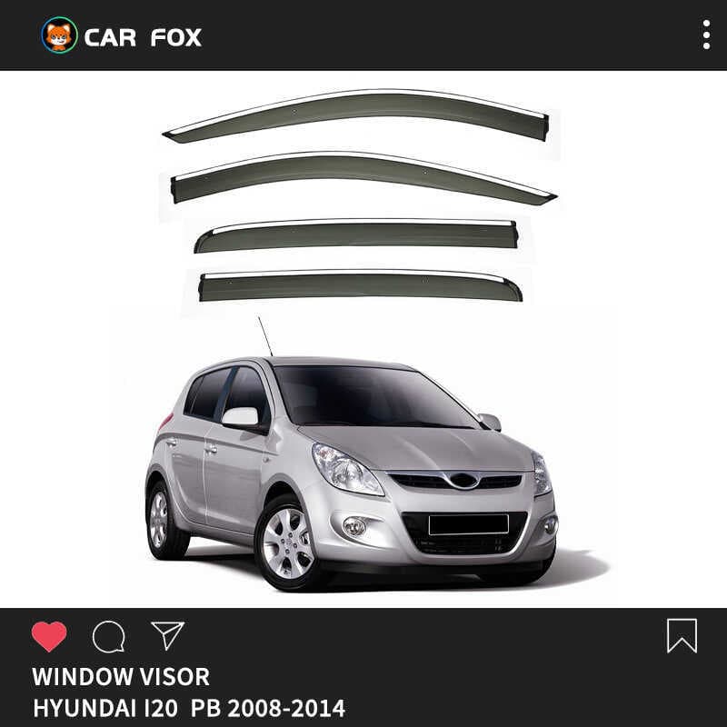 Adequado para hyundai i20 defletor de janela hyundai i20 viseira de janela