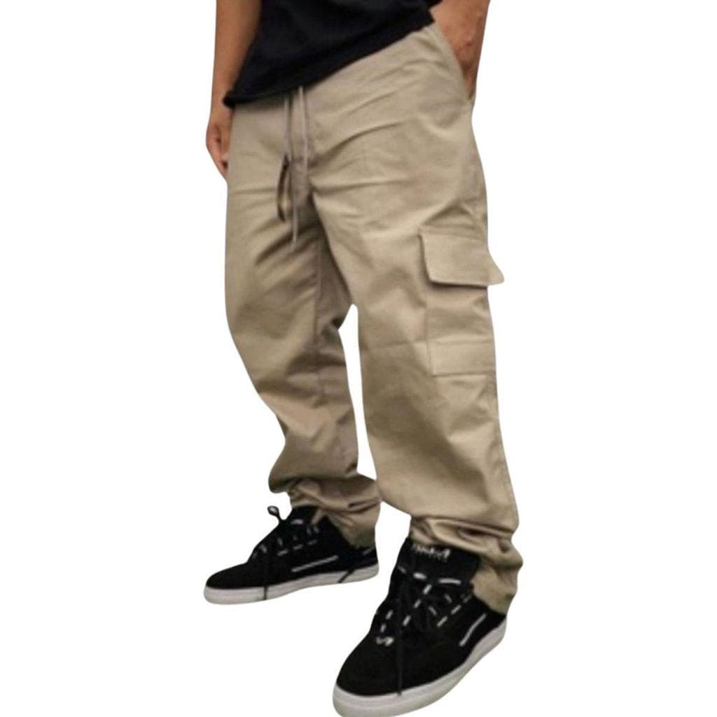 Calça Cargo Mesculino Masculina 6 Bolsos skate Larga Fechamento Cordão Outlet de fábrica