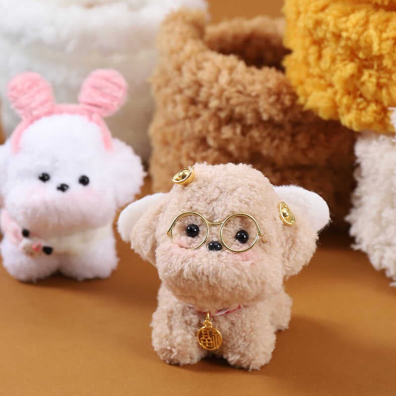 Torção vara artesanal diy pacote de Material Coral velo longo lã filhote de cachorro gatinho Super grosso criptografado 