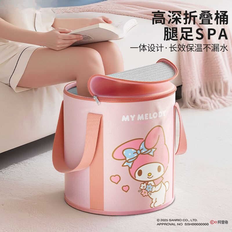 Sanrio saco de banho dobrável para pés, manter aquecido sobre a panturrilha, doméstico, viagem aumentada, portátil, banh