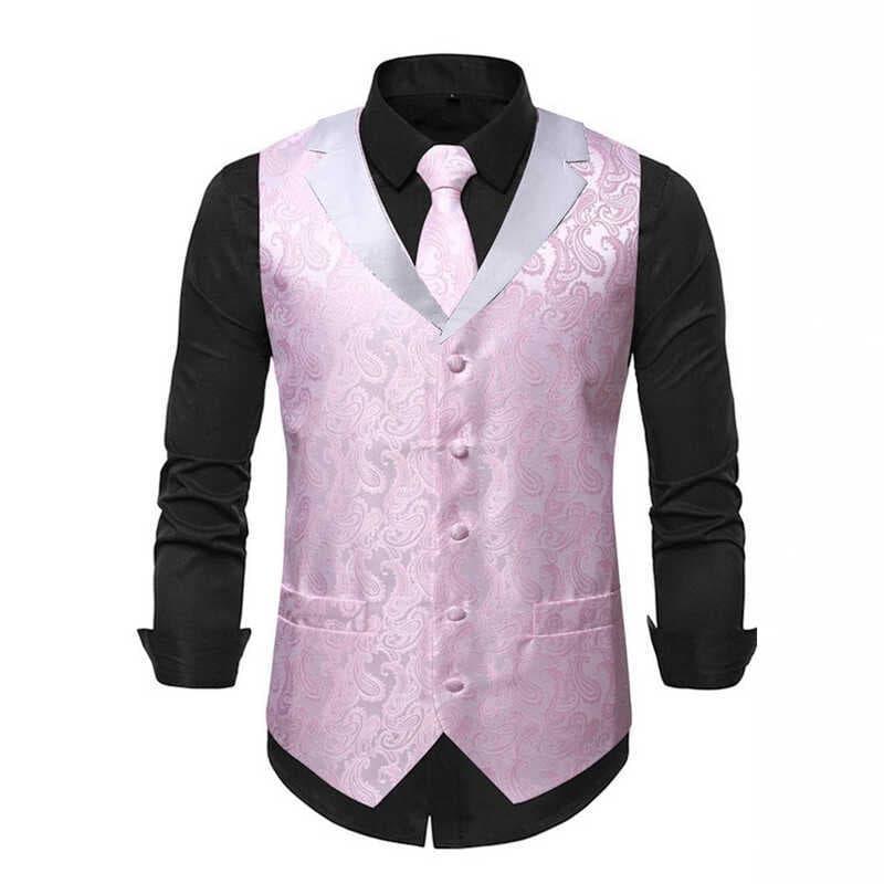 Novo estilo masculino moda Plus size terno colete masculino tamanho europeu Casual cintura flor Formal colete