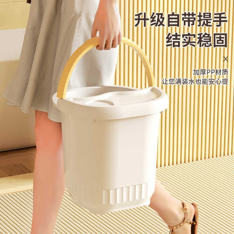 Isolamento portátil para banho de pés, balde profundo aumentado, massagem doméstica, balde para lavagem de pés, dormitór