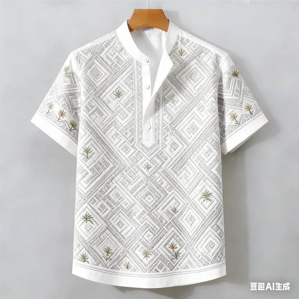 Camisa POLO Barong Masculina Para Roupas Masculinas Estilo Étnico Vintage ASEAN Topos Étnica Padrão Retro Ao Ar Livre St