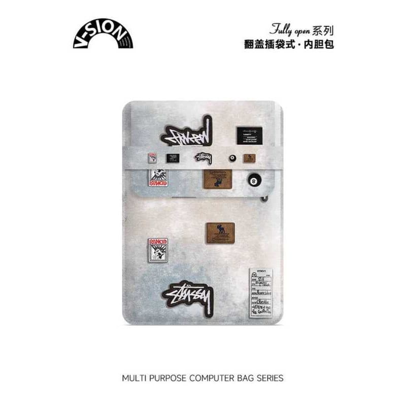 V-SION Retro Etiqueta Saco Do Portátil Adequado para Huawei matebook47cm Capa protetora Lenovo Shin-Chan pro16 Apple macbook15.6