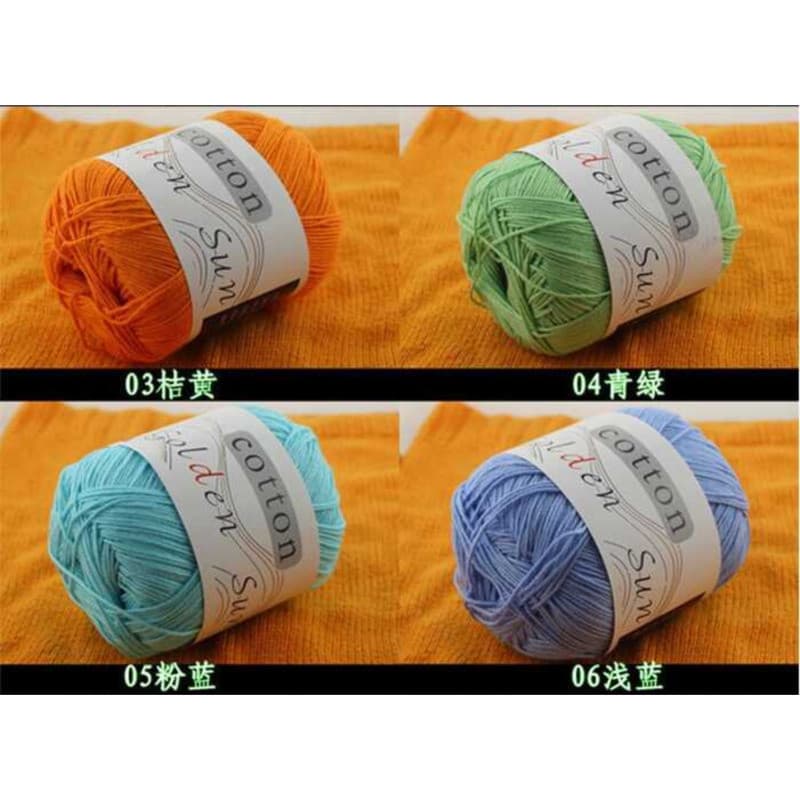 Fio de algodão tricotado à mão para crianças de lã Fio médio fino para bebê