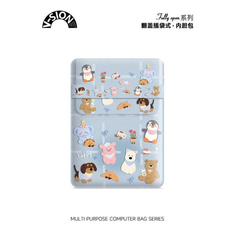 V-SION Bolsa para Laptop de Animal de desenho animado adequada para Huawei matebook47cm Capa protetora Lenovo Shin-Chan 