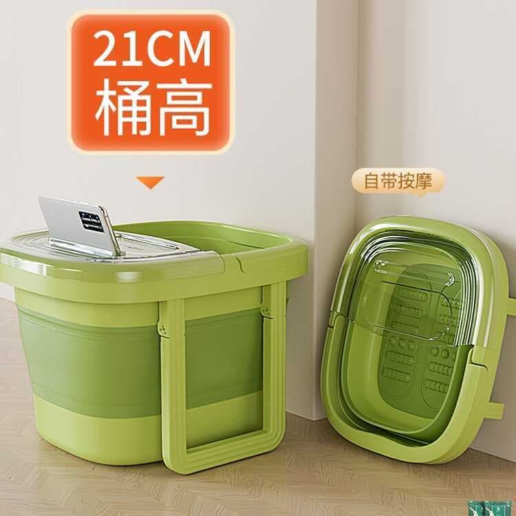 Dobrável pé banho doméstico aumentado profundo do que panturrilha isolamento massagem pé banheira inverno saudável pé la