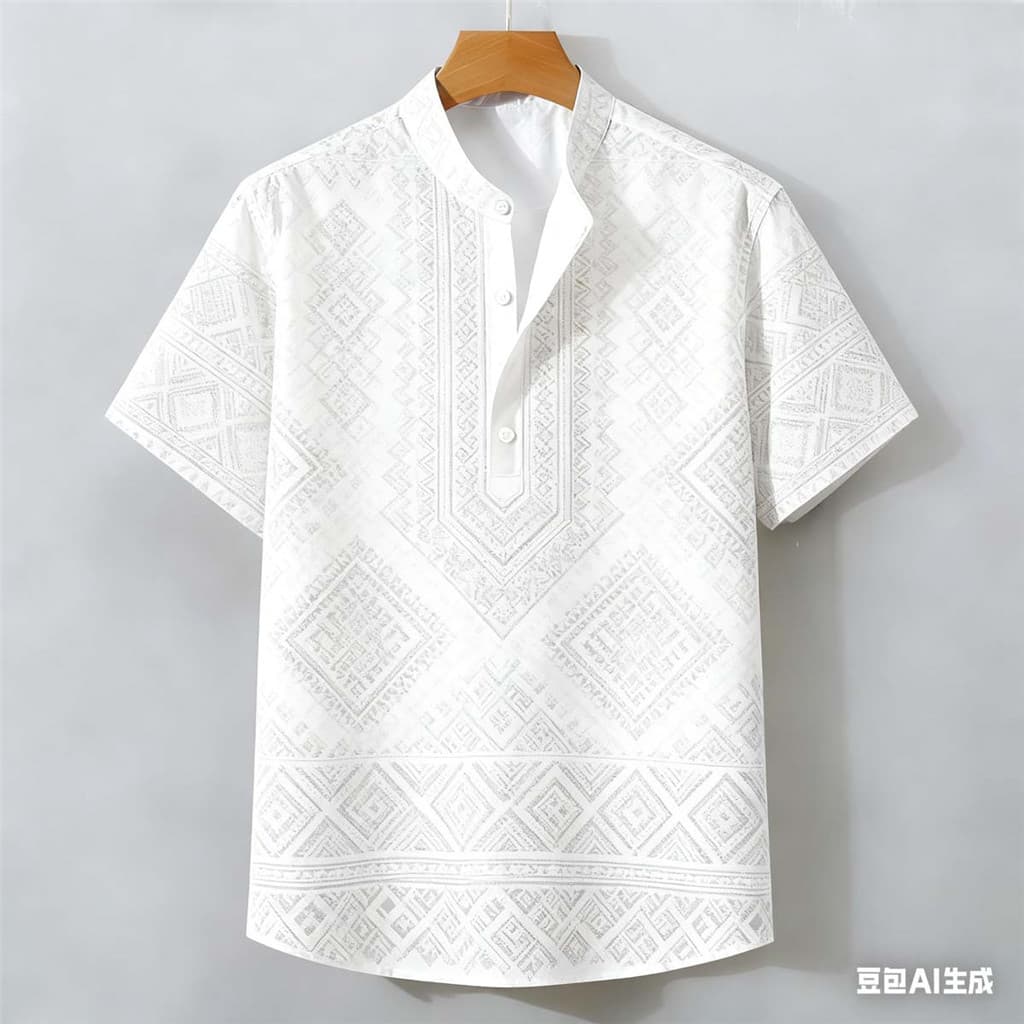 Camisa POLO Barong Masculina Para Roupas Masculinas Estilo Étnico Vintage ASEAN Topos Étnica Padrão Retro Ao Ar Livre St