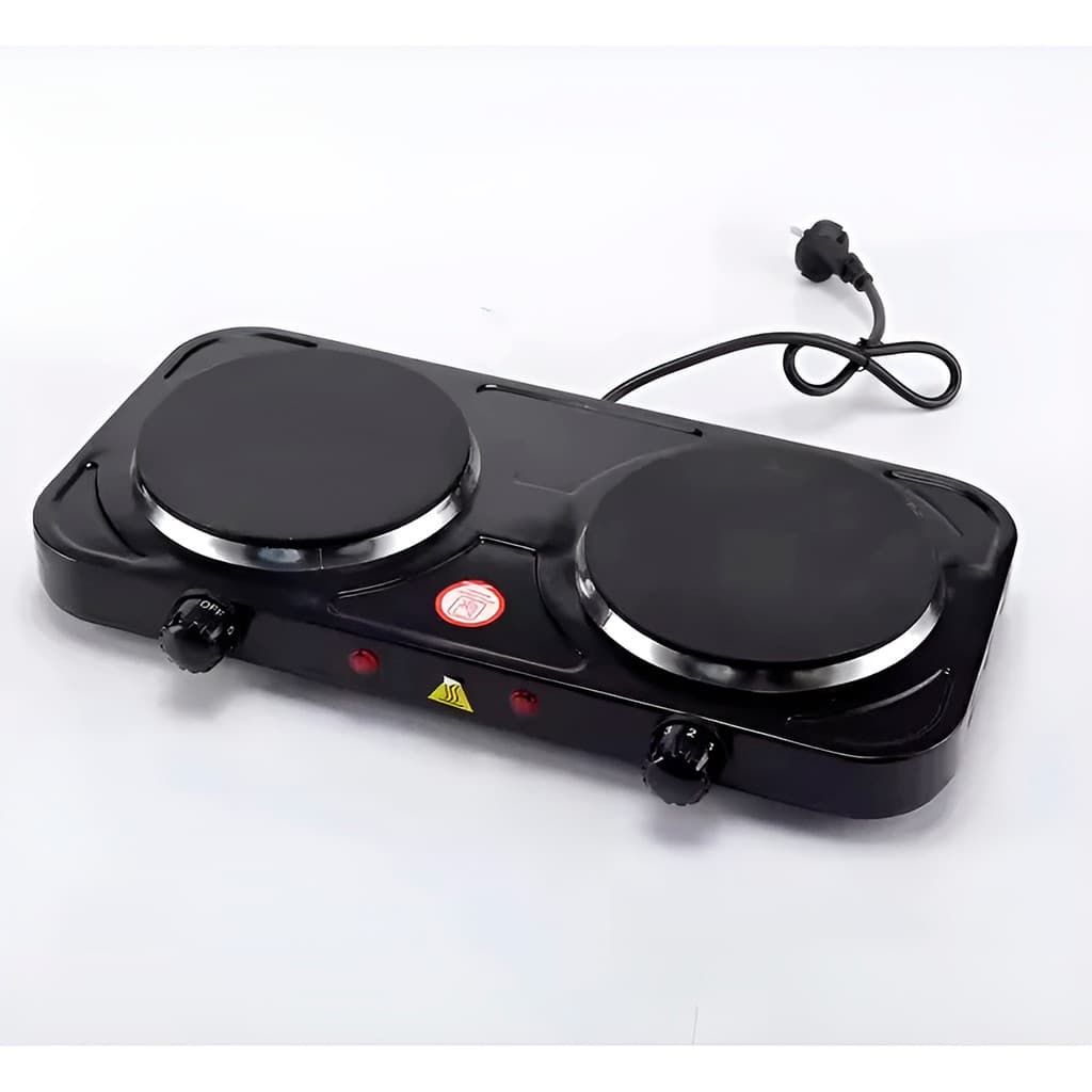 Fogão Elétrico Indução 2 Bocas Portátil Cooktop Preto