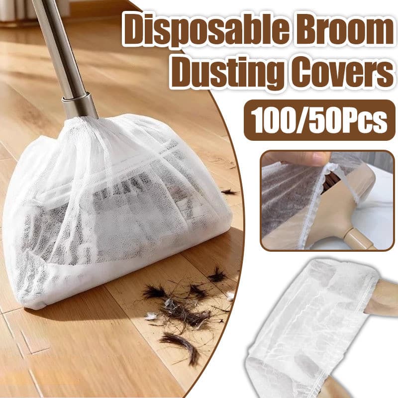 100 Peças Mangas Descartáveis De Cobertura Contra Poeira De Vassoura , Folhas Antiestáticas De Cabelo , Capa De Limpeza 