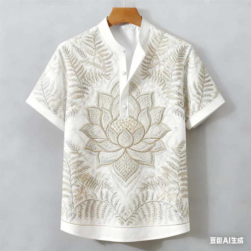 Camisa POLO Barong Masculina Para Roupas Masculinas Estilo Étnico Vintage ASEAN Topos Étnica Padrão Retro Ao Ar Livre St