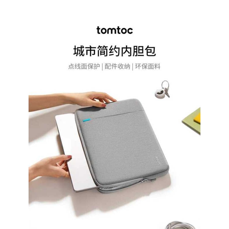 Tomtoc Bolsa forro para computador 43 cm Bolsa para Laptop Capa protetora 47 cm M5 adequada para 2025 Apple MacBook Pro/