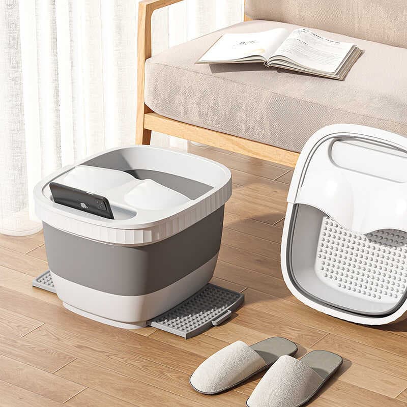 Banheira dobrável para pés, balde alto e profundo para viagem, portátil, massagem para pés, banheira dobrável para pés