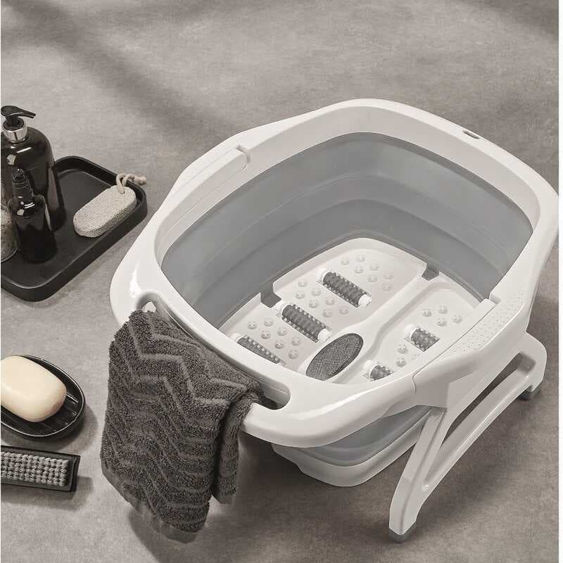 Balde de banho de pés de plástico doméstico moderno portátil massagem bacia de pé portátil criativo dobrável balde de ba