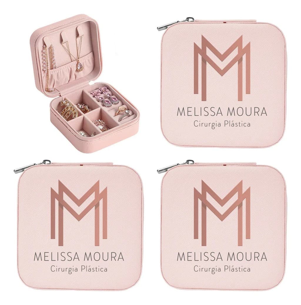 Porta Joias Personalizado para Viagem com Zíper