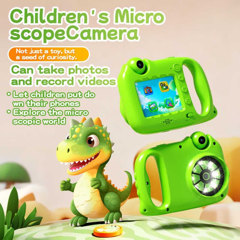 Mini câmera infantil portátil câmera microscópio infantil estudantes da escola primária educação científica