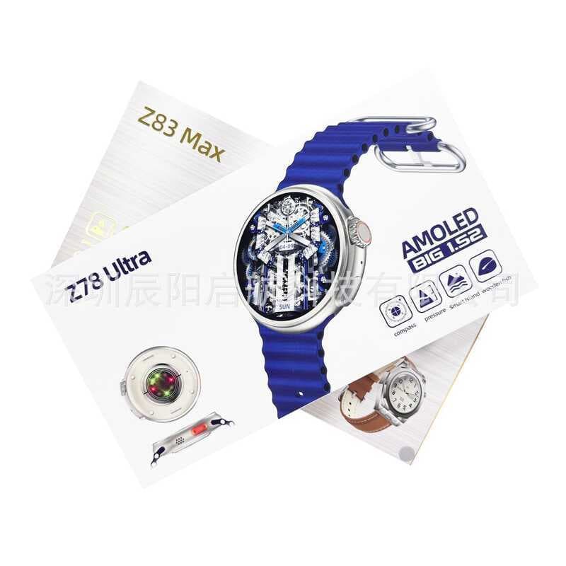 Venda quente Z78 Ultra Smart Watch Bluetooth Chamada 1.52 polegadas Frequência cardíaca Oxigênio no sangue + impulso de 