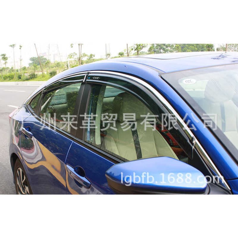 Adequado para Honda décima geração civic chuva guarda 16 civic janela chuva sobrancelha 10a geração civic com tira brilh