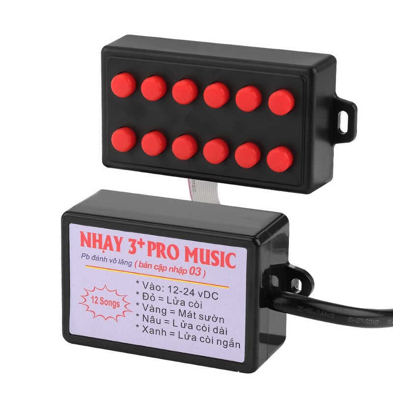 Mais vendido caixa de controle de buzina multitom de carro de doze tons com 12 botões e controle de lanterna de buzina d