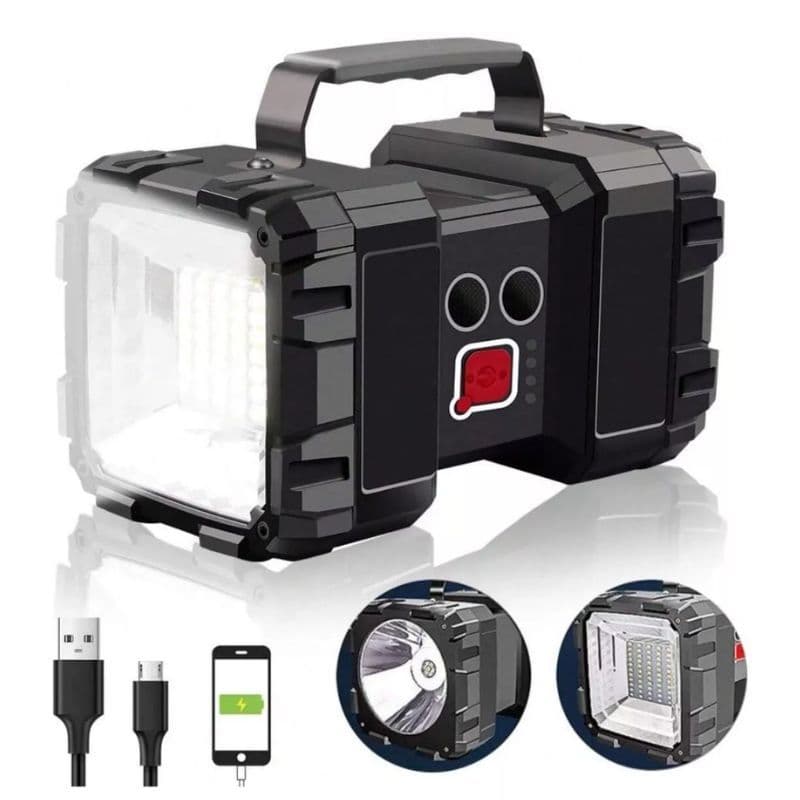 Holofote LED Recarregável: Luz Poderosa e Portátil!