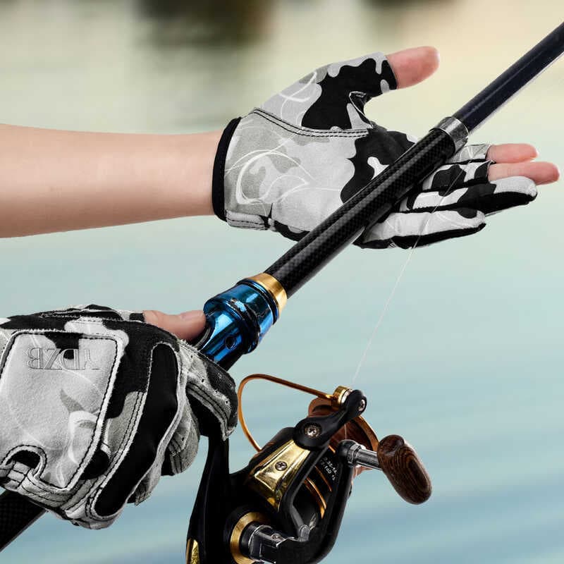 Verão luvas de três dedos antiderrapante respirável resistente ao desgaste gelo seda pesca esportes ao ar livre protetor