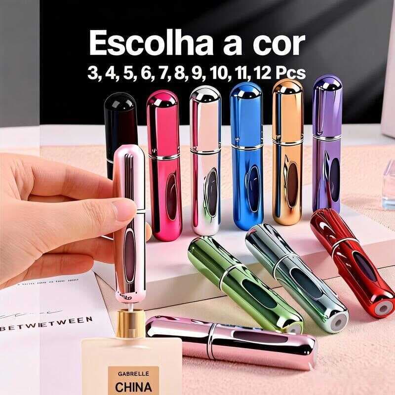 Frasco de Perfume Portátil 5ml Spray | Recarregável para Viagem, Festa e Lembrancinha