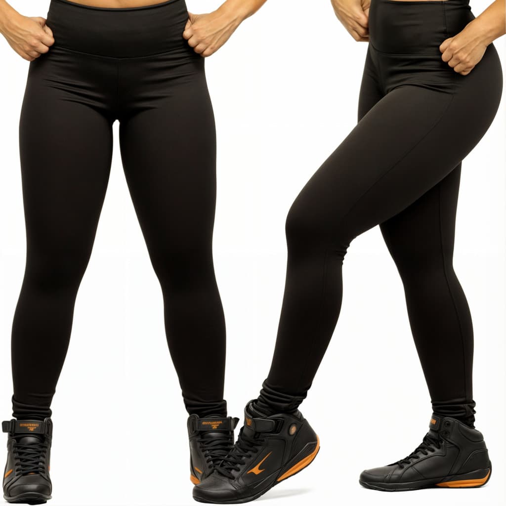 Calça Legging Academia Suplex Lisa Premium não Transparece - Preta (P)