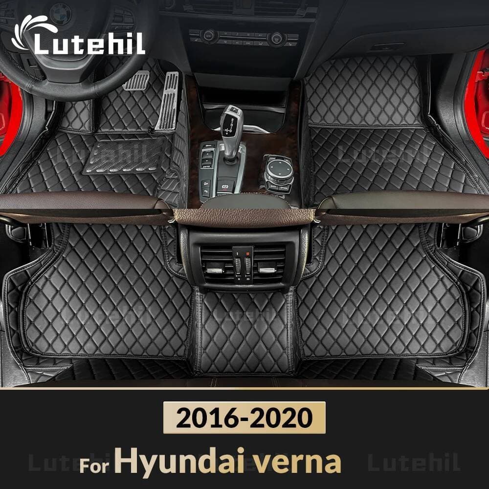 Tapetes De Carro Para Hyundai verna 2016-2020 2019 2018 2017 Almofadas De Pé Automático Capa De Tapete De Automóvel Aces