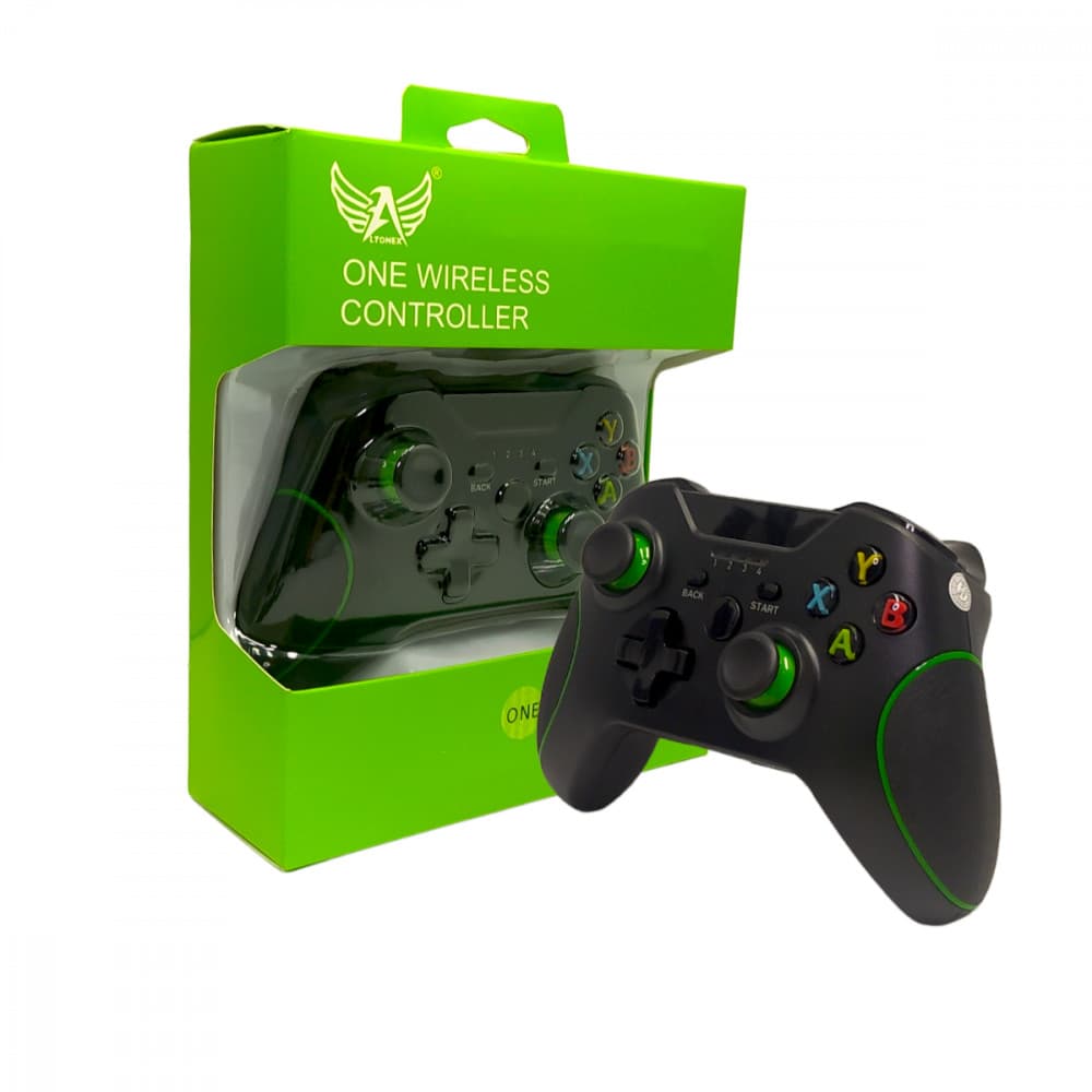Controle Gamer Tipo Xbox ONE - SEM FIO - Wireless 2.4G PC Computador Altomex X01-W / AL-6113W