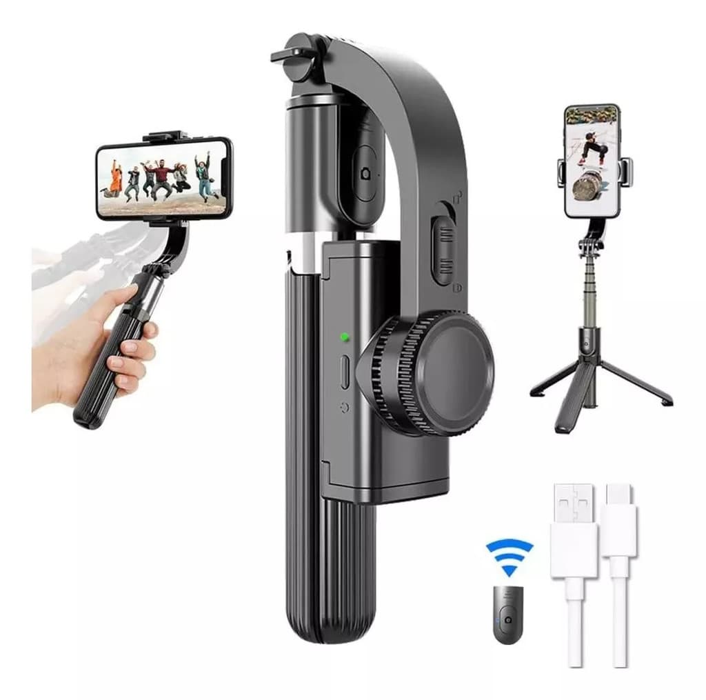 Estabilizador Gimbal Selfie Controle Bluetooth Tripé