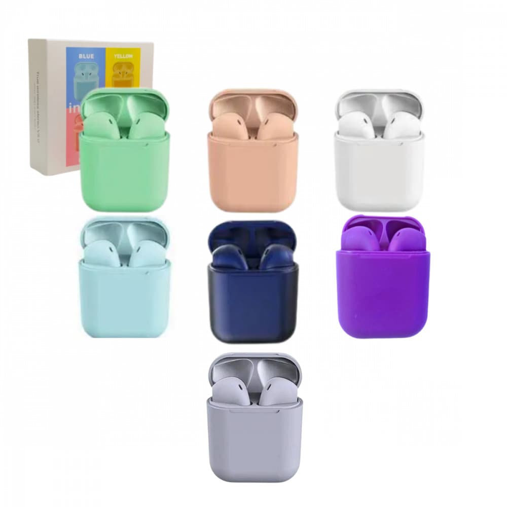 Fone de Ouvido Intra Auricular Bluetooth com Case de Carregamento Color InPods i12 COLOR