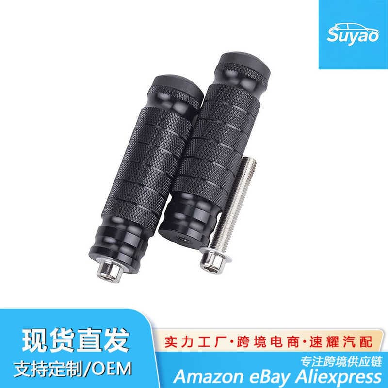 Acessórios modificados transfronteiriços para motocicleta, pedais retos, pedais universais para assento traseiro de moto