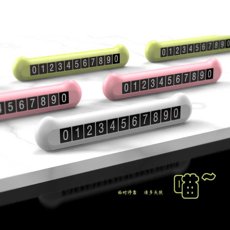 Sinal de estacionamento temporário dos desenhos animados cor do carro luminoso em movimento placa número do carro criati