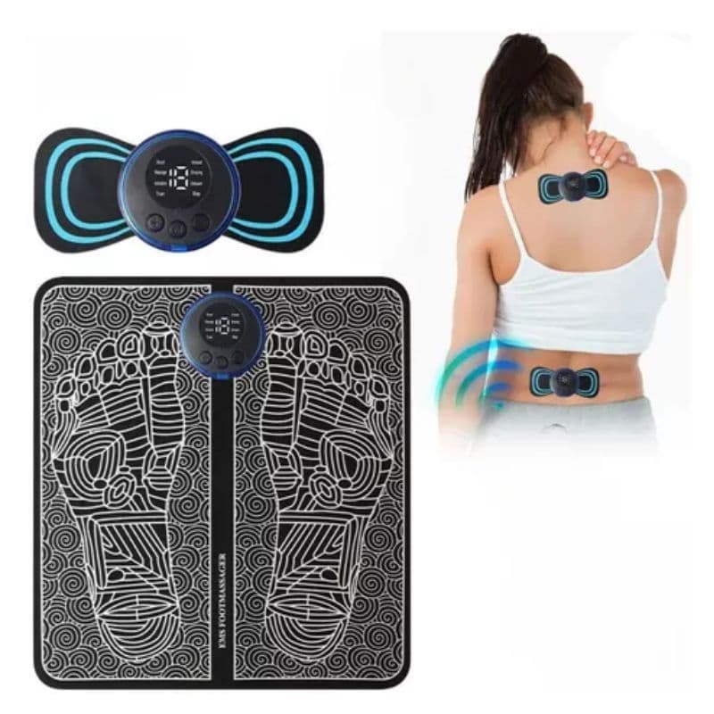 Kit Massagem Tapete Massageador Elétrico Alívio Dor Pés