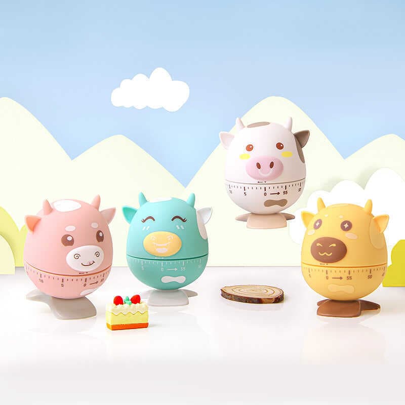 Crianças aprendendo temporizador mecânico temporizador de cozinha estudantes fazer perguntas bonito rotativo temporizado