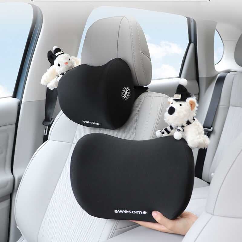 Travesseiro de pescoço para encosto de cabeça, desenho animado, West Highland, criativo, fofo, decoração de interiores d