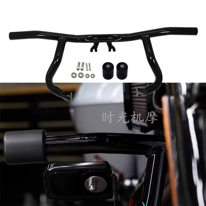 Harley pára-choque dianteiro deslizante luz dupla estrada CVO121ST Avenue Gliding Road King modificado barra plana barra