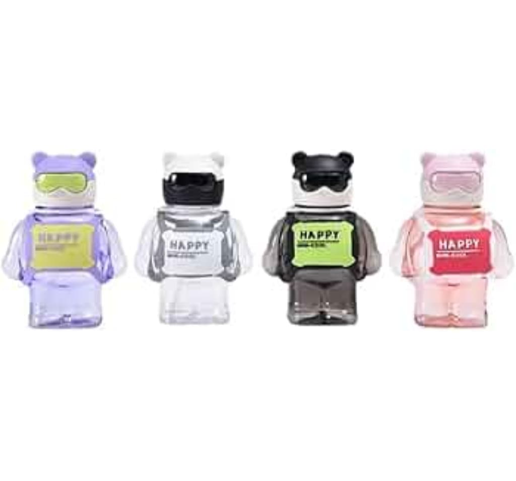 Garrafa Infantil Urso Happy Mini Cool 400ml – Squeeze Plástico com Alça