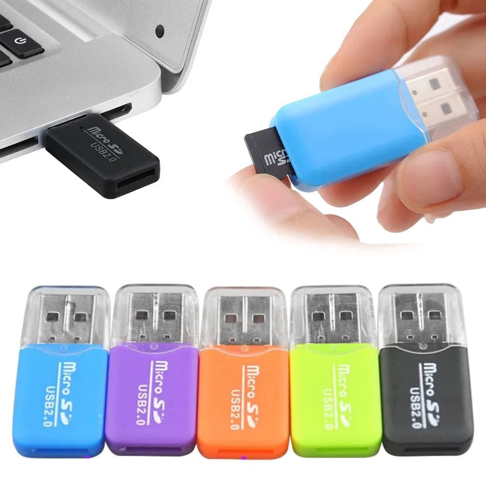 Leitor De Cartão USB 2.0 Micro SD TF T Adaptador Flash Para Windows De Memória Clássico