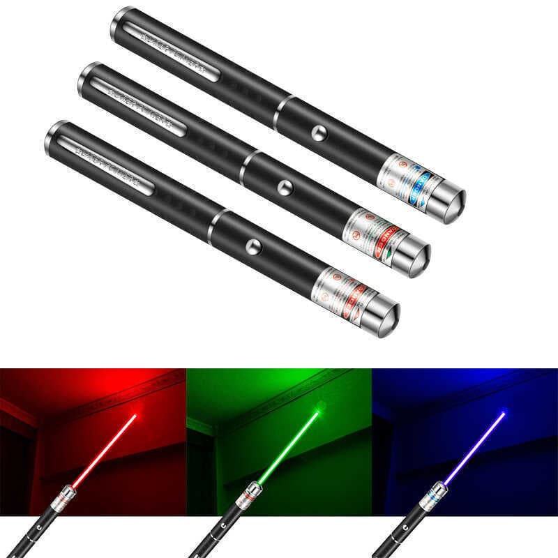 Luz vermelha luz verde azul roxo luz bateria caneta laser único ponto caneta ponteiro laser provocando gato provocando c