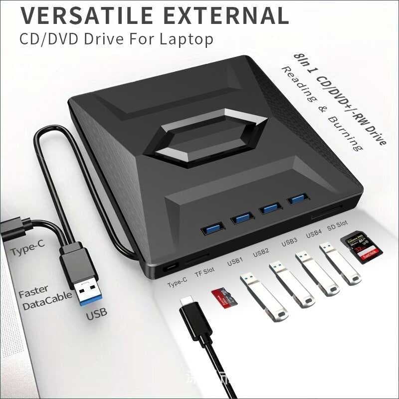 Fornecimento de unidade óptica externa gravador de gravação de DVD USB3.0/TypeC cartão plugável gravação estendida de al