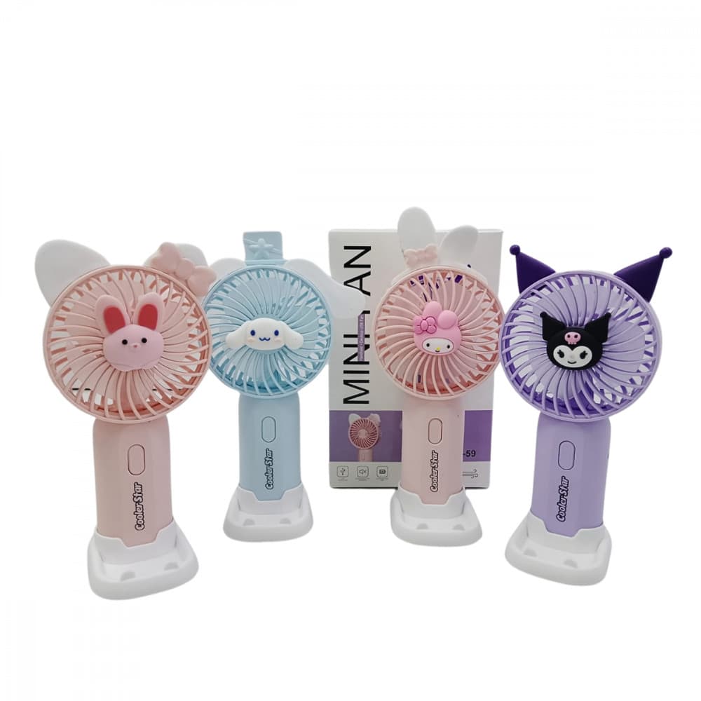 Mini Ventilador Portátil Recarregável de Mesa Cooler Star Hmaston 677-59