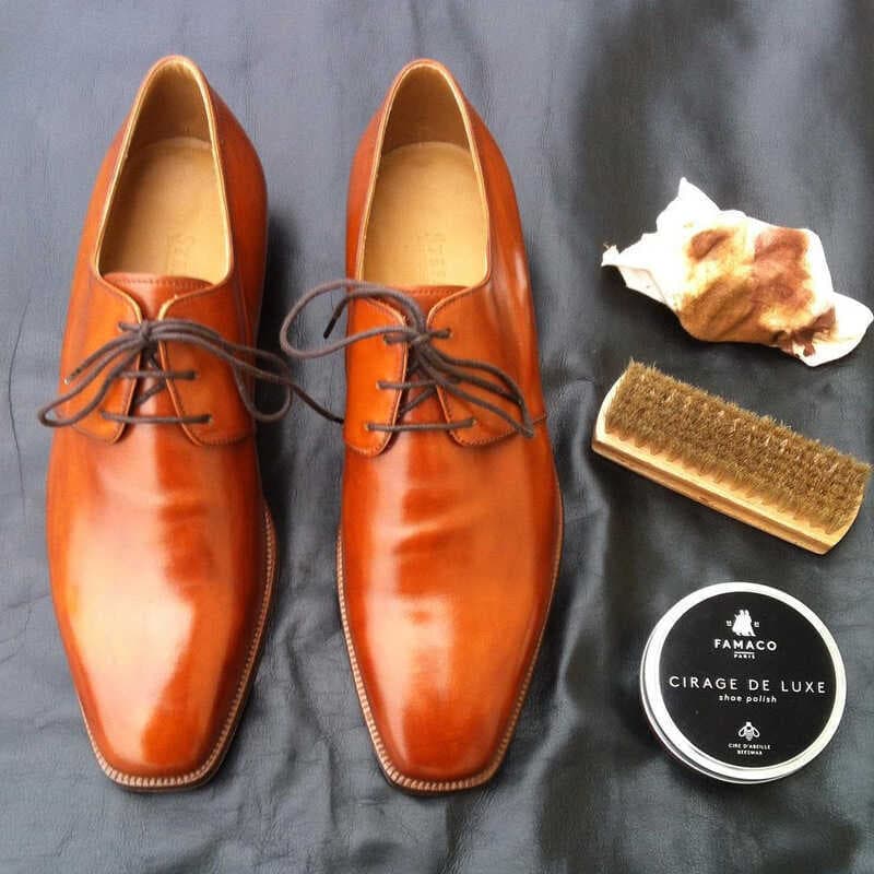China Agente Geral Francês famaco Couro Brilhante Cera de Palma 50ml Couro Sapato Polonês Cera de Sapato Brilhante 1ml