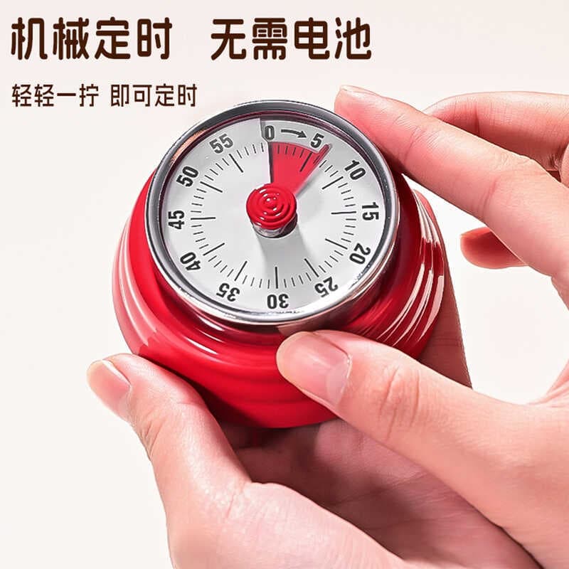 Temporizador mecânico temporizador de cozinha ferramentas de cozimento aço inoxidável cozinha cozinhar temporizador estu