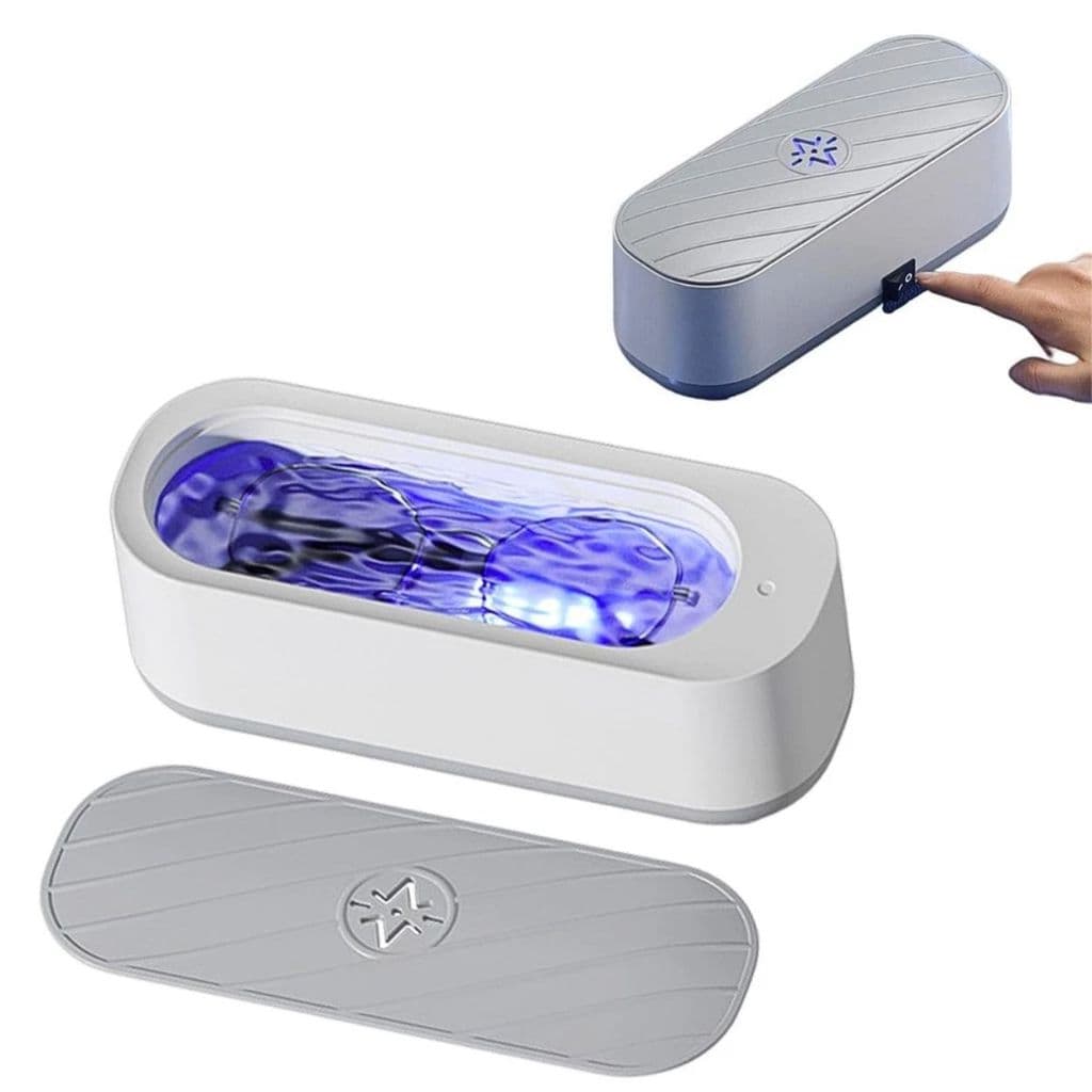 Limpeza Ultrassônica: Mini Limpador de Óculos Portátil